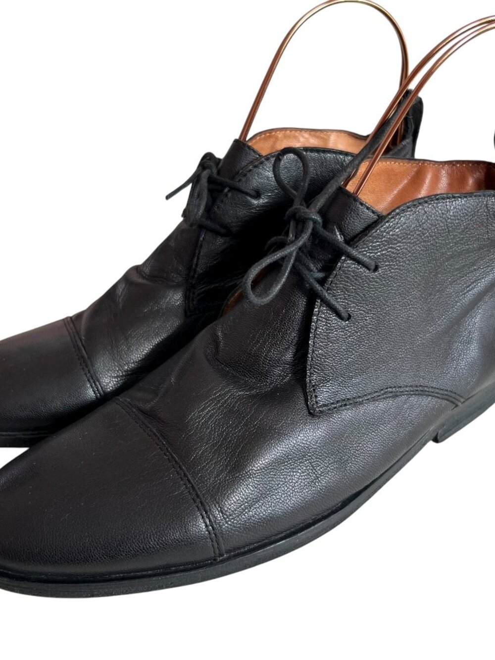 Palladium chukka boots black leather short ankle shaft womens 39 lace up booties